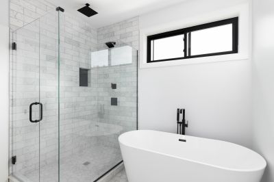 Black Frame Shower Design